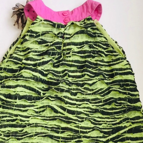 Peaches and Cream Tulle Tiered Zebra Ruffle Outfit - Picture 4 of 4